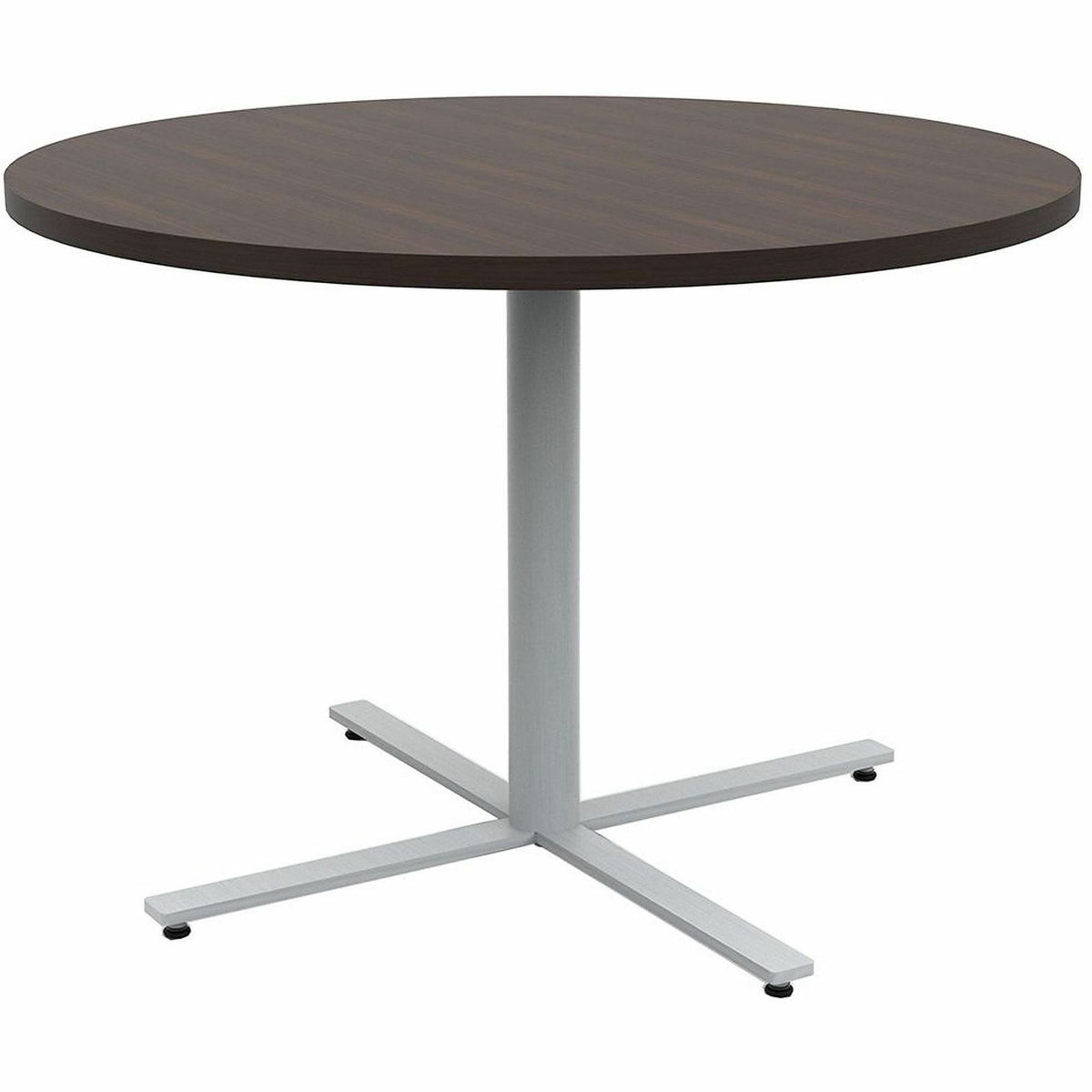 Safco Jurni Cafe Table with Round Top - Round Top - Textured, Powder Coated Base - 42" Table Top Diameter - 29" Height -