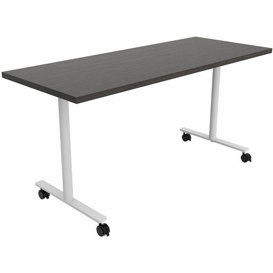 Safco Jurni Multi-Purp. Table w/T-Leg & Casters - Textured T-shaped, Powder Coated Base - 1 Each