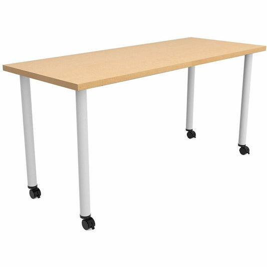 Safco Jurni Multi-Purp. Table w/Post Leg & Casters - Powder Coated Post Leg Base - 1 Each
