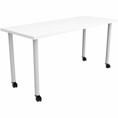 Safco Jurni Multi-Purp. Table w/Post Leg & Casters - Powder Coated Post Leg Base - 1 Each