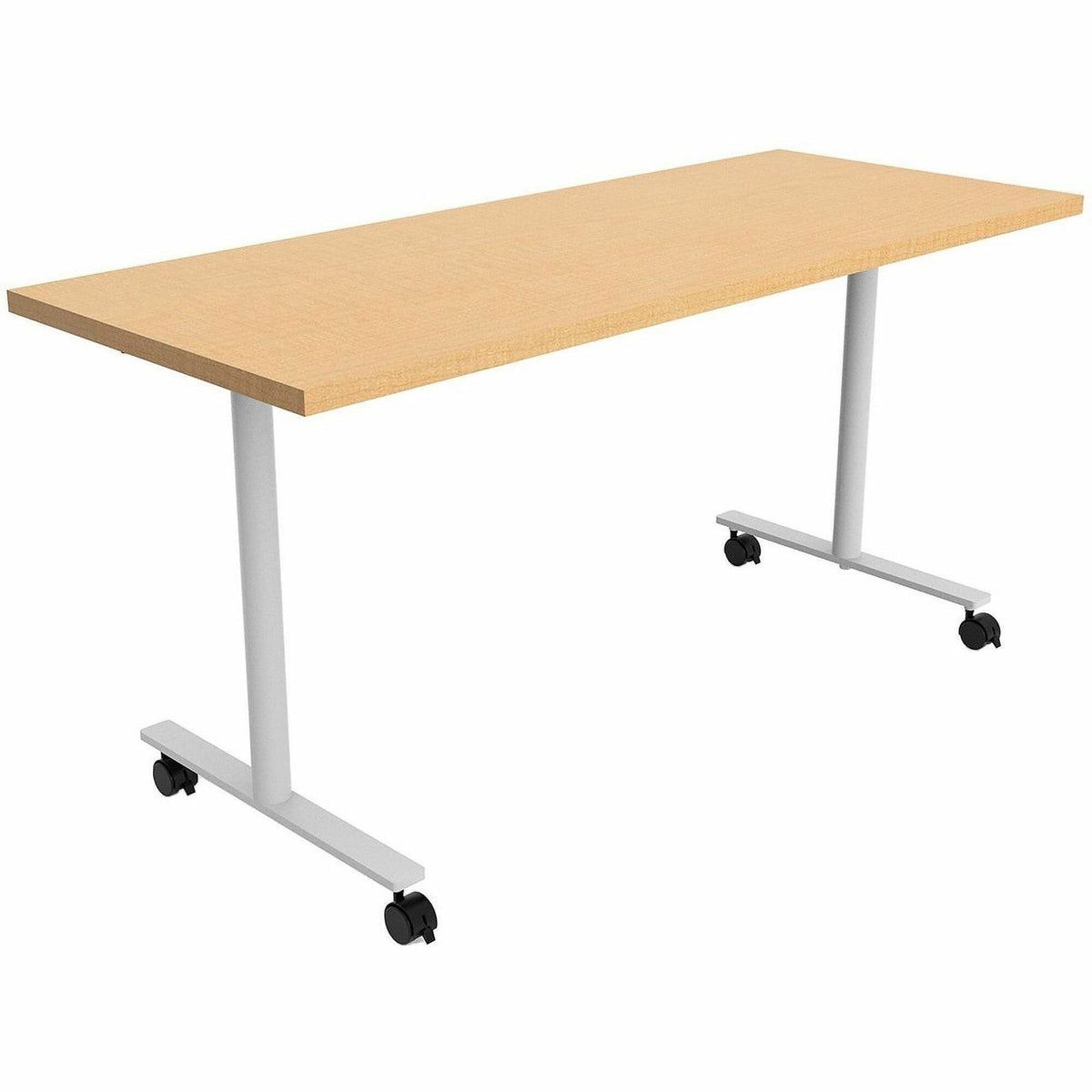 Safco Jurni Multi-Purp. Table w/T-Leg & Casters - Textured T-shaped, Powder Coated Base - 1 Each