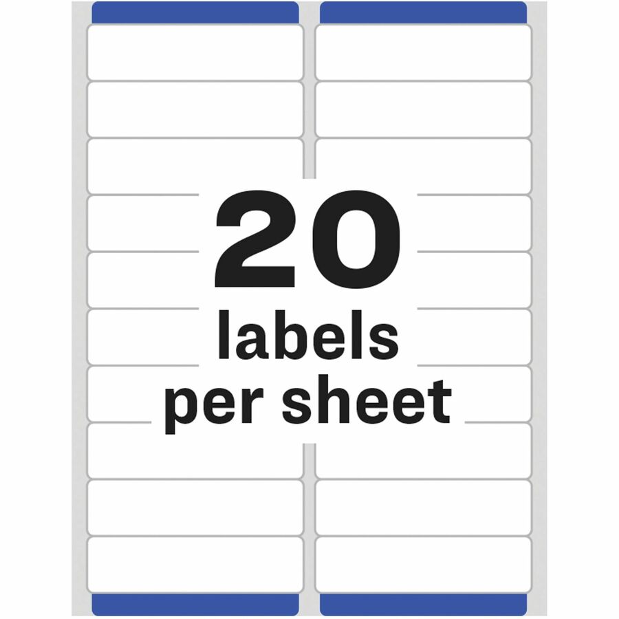 Avery® Easy Peel Return Address Labels - 1" Width x 4" Length - Permanent Adhesive - Rectangle - Laser - Matte - Clear -