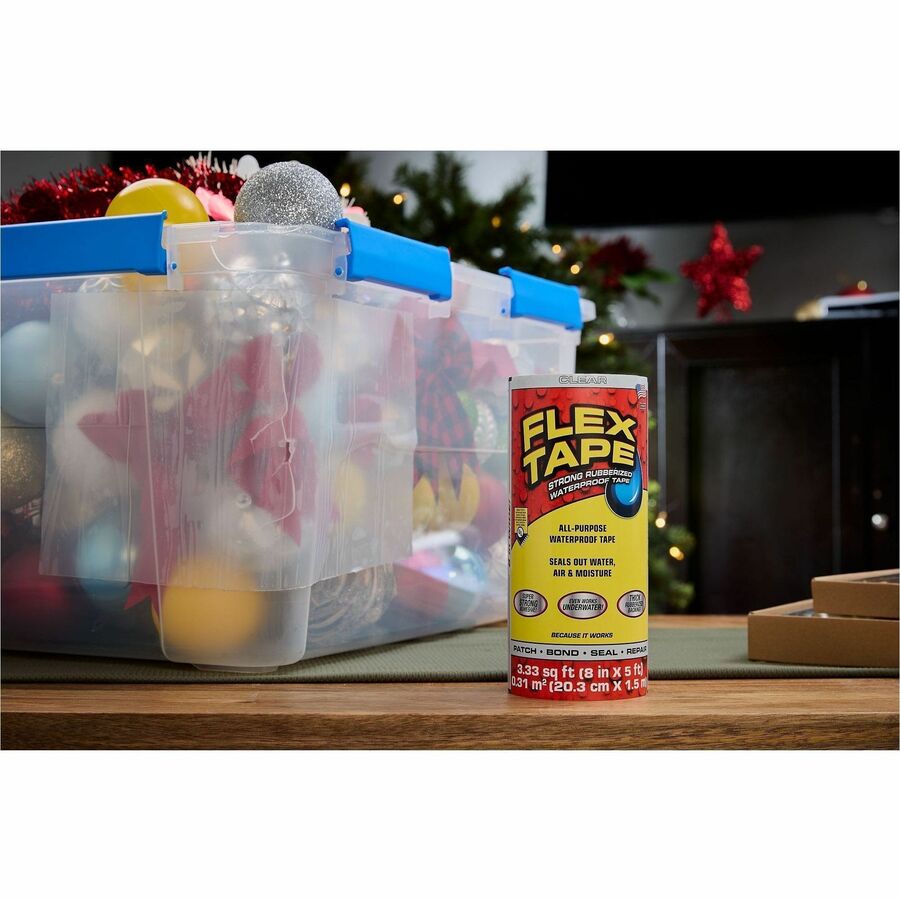 FLEX SEAL Repair Tape - 25 ft Length x 8" Width - Clear - 3 / Carton