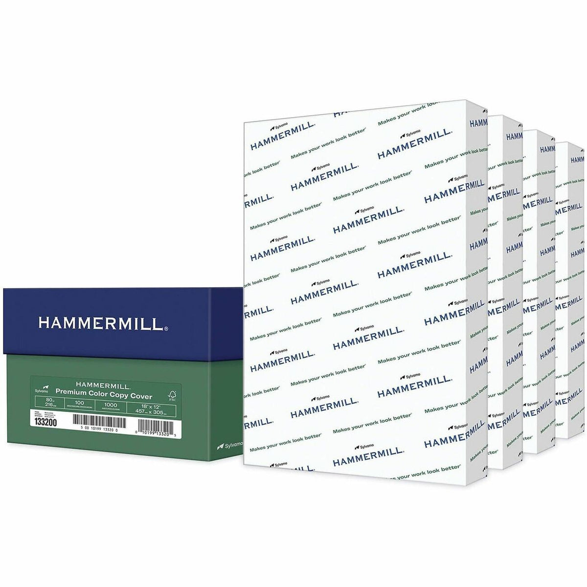 Hammermill Copier Digital Cover - 100 Brightness - 98% Opacity - 18" x 12" - 80 lb Basis Weight - 1000 / Carton