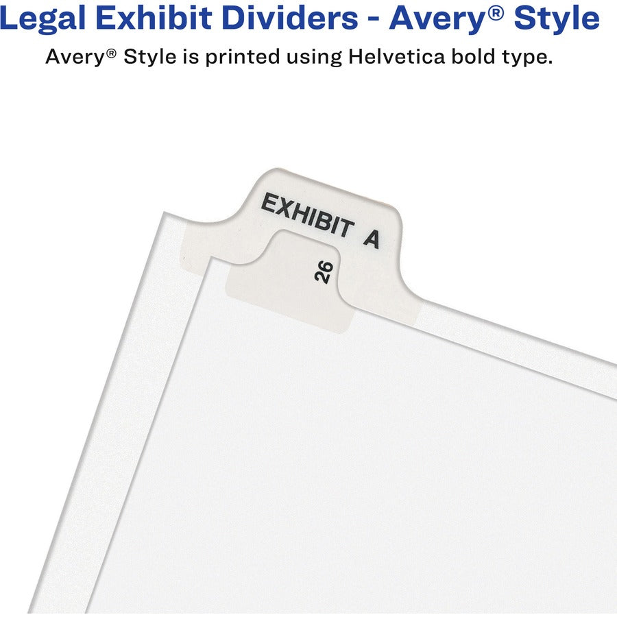 Avery® Index Divider - 1 x Divider(s) - Side Tab(s) - 1-25, Table of Contents - 26 Tab(s)/Set - 8.5" Divider Width x 11"