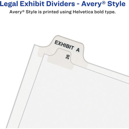 Avery® Index Divider - 1 x Divider(s) - Side Tab(s) - 1-25, Table of Contents - 26 Tab(s)/Set - 8.5" Divider Width x 11"