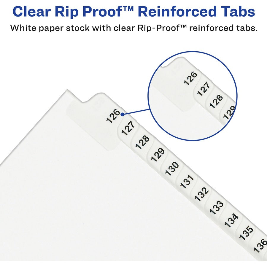 Avery® Index Divider - 1 x Divider(s) - Side Tab(s) - 1-25, Table of Contents - 26 Tab(s)/Set - 8.5" Divider Width x 11"
