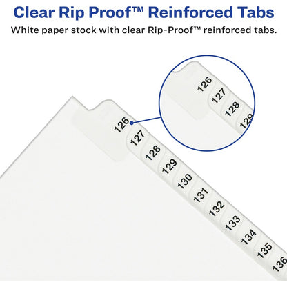 Avery® Index Divider - 1 x Divider(s) - Side Tab(s) - 1-25, Table of Contents - 26 Tab(s)/Set - 8.5" Divider Width x 11"