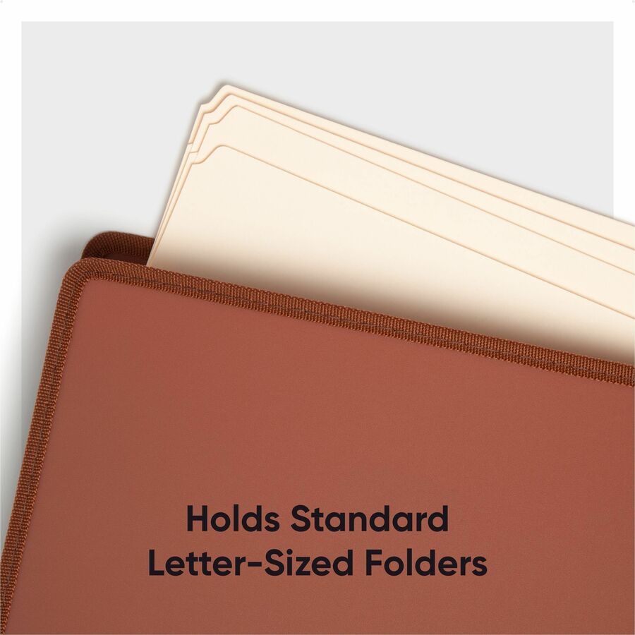 Smead TUFF Straight Tab Cut Letter File Pocket - 8 1/2" x 11" - 1200 Sheets Capacity - 5 1/4" Expansion - Poly, Rubber -