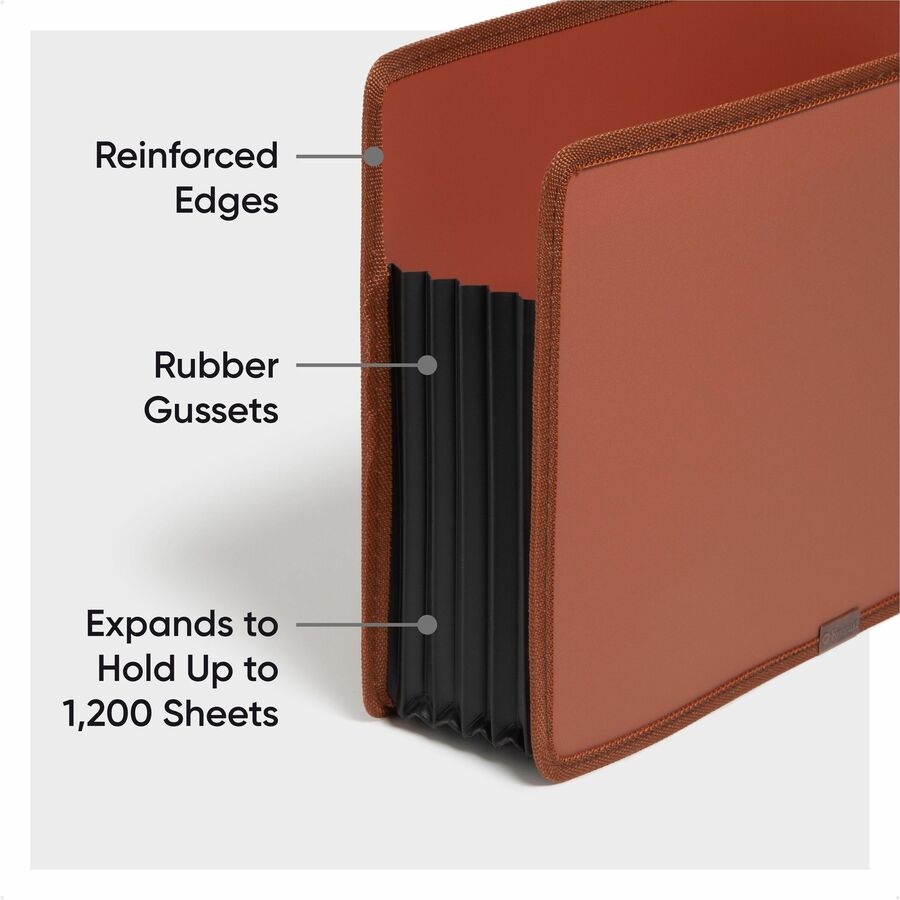 Smead TUFF Straight Tab Cut Letter File Pocket - 8 1/2" x 11" - 1200 Sheets Capacity - 5 1/4" Expansion - Poly, Rubber -