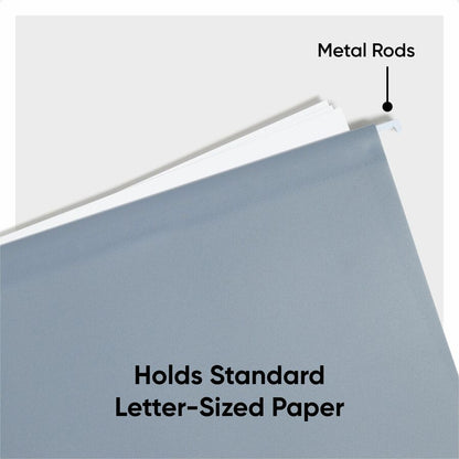 Smead 1/5 Tab Cut Letter Hanging Folder - 8 1/2" x 11" - 100 Sheets Capacity - 1/2" Expansion - Assorted Tab Position - 