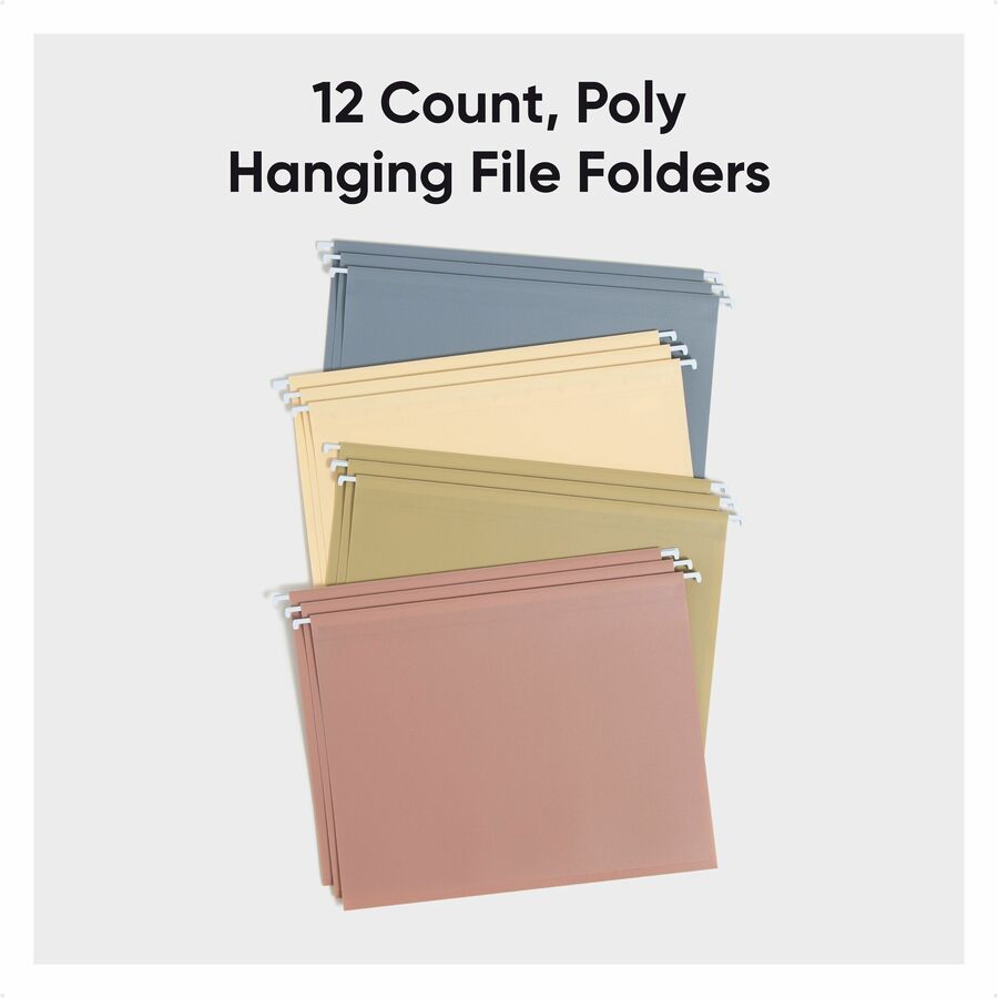 Smead 1/5 Tab Cut Letter Hanging Folder - 8 1/2" x 11" - 100 Sheets Capacity - 1/2" Expansion - Assorted Tab Position - 
