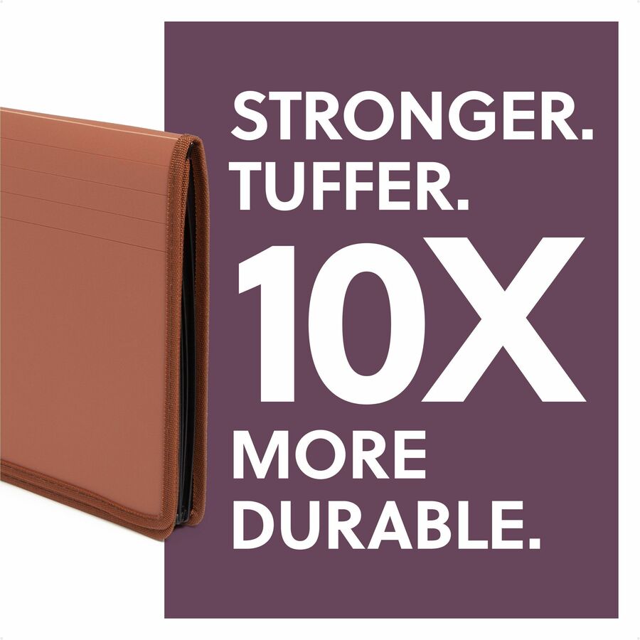 Smead TUFF Legal File Wallet - 8 1/2" x 14" - 1200 Sheets Capacity - 5 1/4" Expansion - Poly, Plastic, Rubber - Redrope 