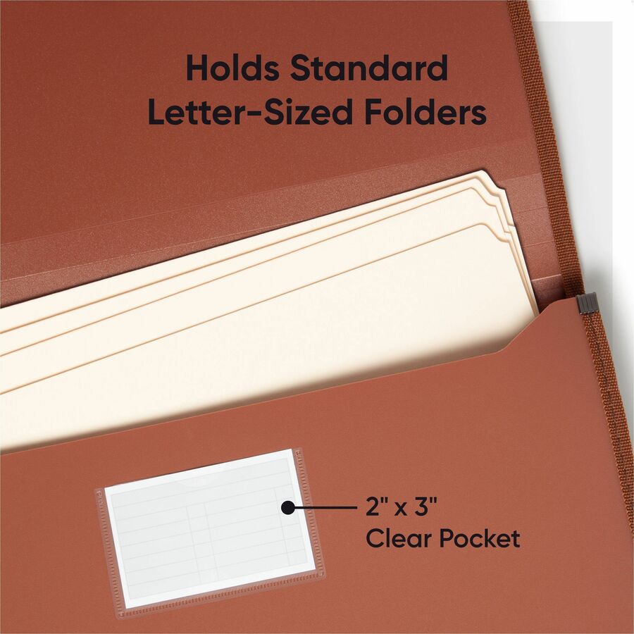 Smead TUFF Legal File Wallet - 8 1/2" x 14" - 1200 Sheets Capacity - 5 1/4" Expansion - Poly, Plastic, Rubber - Redrope 