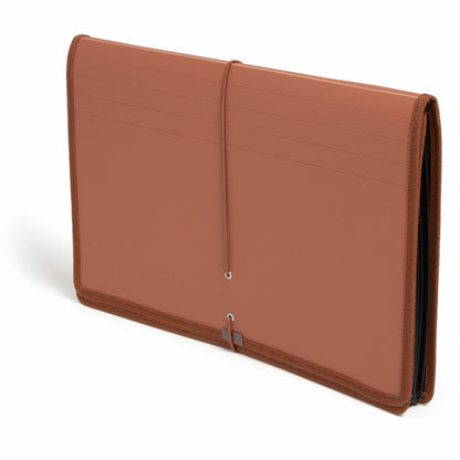 Smead TUFF Legal File Wallet - 8 1/2" x 14" - 1200 Sheets Capacity - 5 1/4" Expansion - Poly, Plastic, Rubber - Redrope 