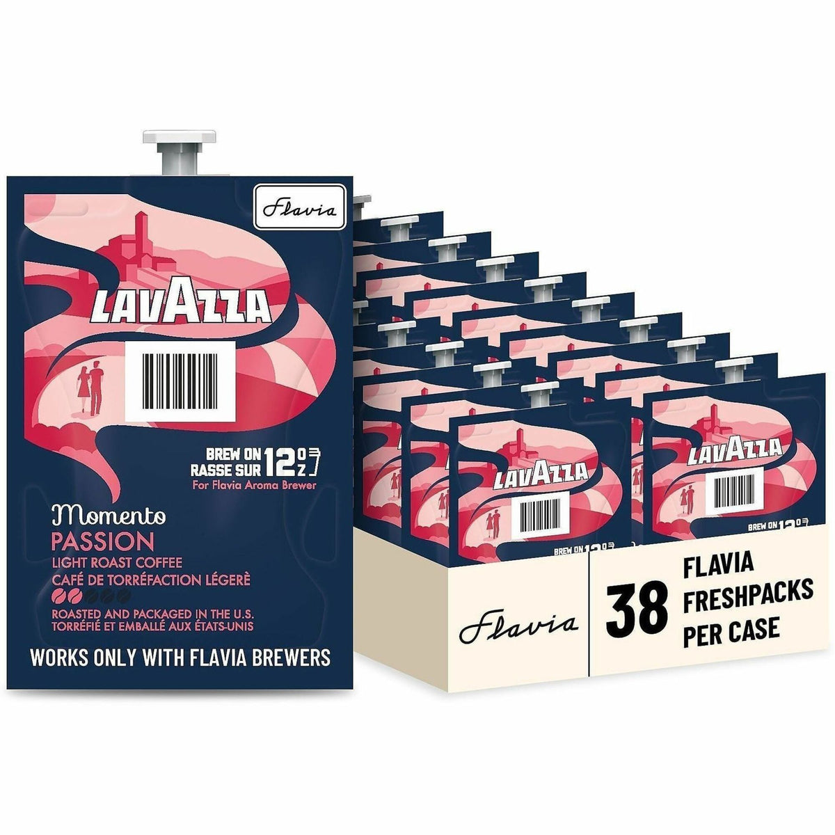 Flavia Freshpack Momento Series Freshpack Coffee - Compatible with Flavia Aroma - Light - Freshpack - Passion - 38 / Car