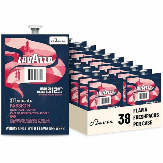 Flavia Freshpack Momento Series Freshpack Coffee - Compatible with Flavia Aroma - Light - Freshpack - Passion - 38 / Car