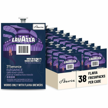 Flavia Freshpack Momento Elegance Dark Roast Coffee - Compatible with Flavia Aroma - Dark - Freshpack - Elegance - Decaf