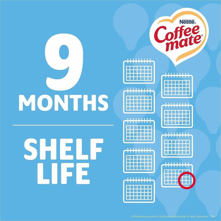 Coffee mate Liquid Creamer Singles - French Vanilla Flavor - 1 Serving - 360 / Carton