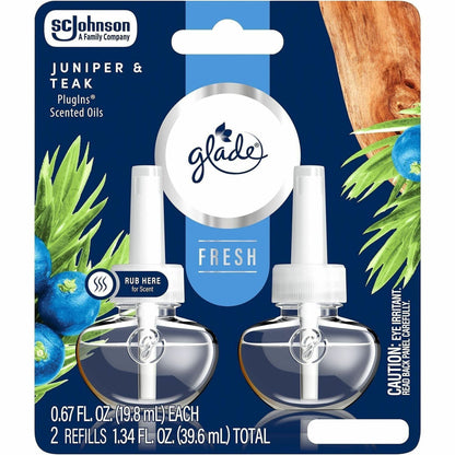 Glade PlugIns Juniper & Teak Refills - Plug-in - Phthalate-free, Paraben-free, Formaldehyde-free, Nitro Musk Free - 2 / 