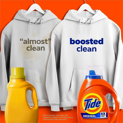 Tide Plus Liquid Detergent - For Laundry, Fabric - Concentrate - Liquid - 40 fl oz (1.3 quart) - Original Scent - 32 Loa