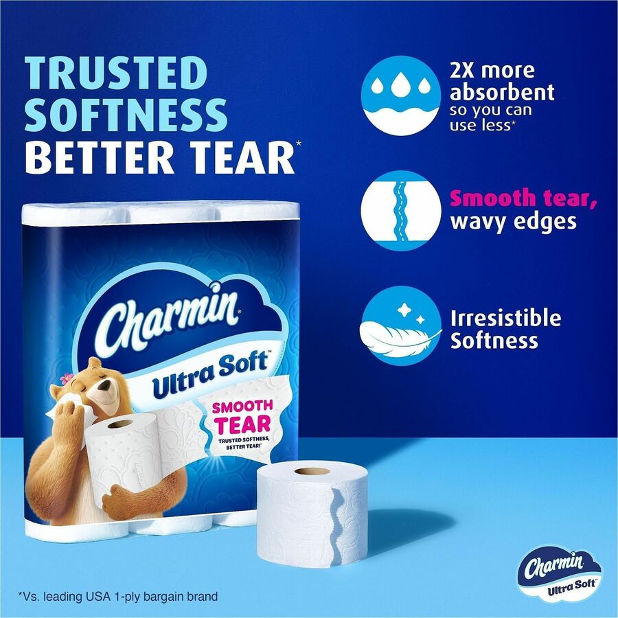 Charmin Bathroom Tissue - 2 Ply - Mega - White - 8 / Carton