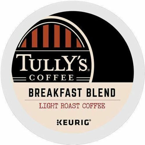 Tully's K-Cup Breakfast Blend Coffee - Compatible with Keurig Brewer - Light - K-Cup - Breakfast Blend - 24/Box - 4 / Ca