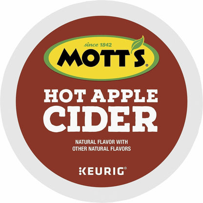 Mott's® K-Cup Hot Apple Cider - Concentrate - 8 fl oz (237 mL) - Apple Cider, Natural - 24/Box - 4 / Carton