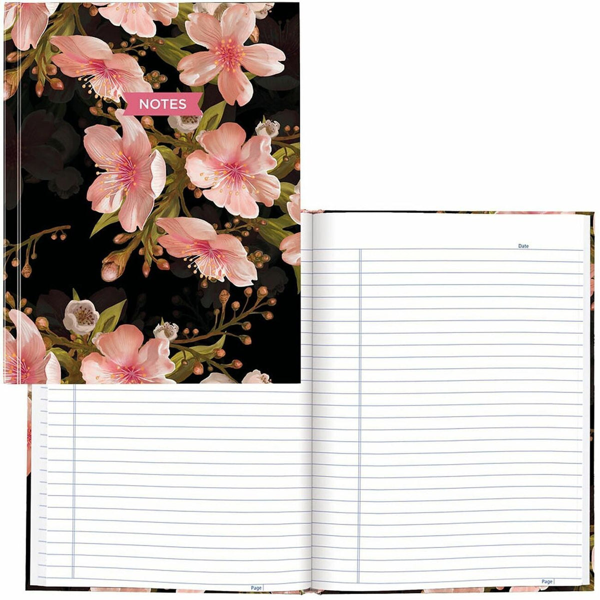 Blueline Cherry Tree Lane Notebook - 192 Pages - Ruled Margin - 9 1/4" x 7 1/4" Sheet Size - Cherry Tree Lane Cover - 1 