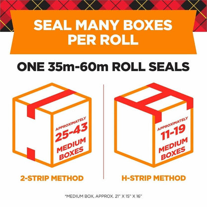 Scotch Long-Lasting Storage Packing Tape - 54.60 yd Length x 1.88" Width - Transparent - Weather Resistant, Temperature 