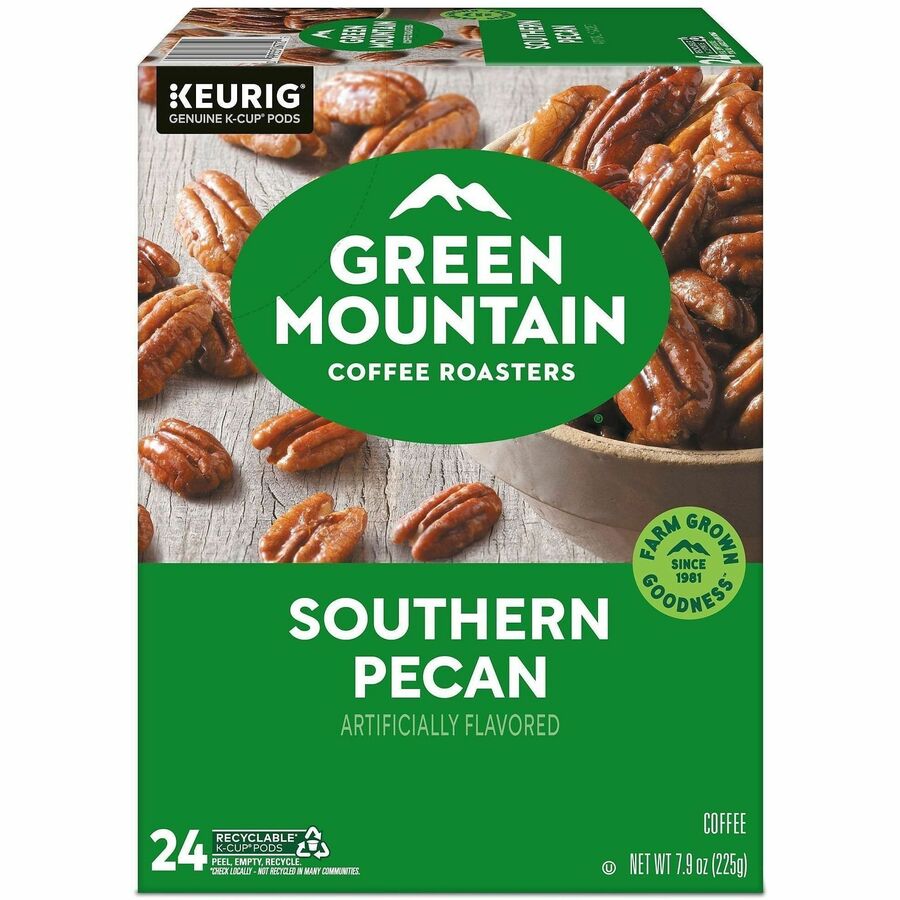 Green Mountain Coffee Roasters® K-Cup Southern Pecan Coffee - Compatible with Keurig Brewer - Light - K-Cup - Southern P