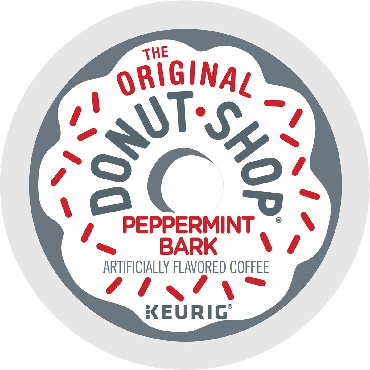 The Original Donut Shop® K-Cup Green Mountain Peppermint Bark Coffee - Compatible with Keurig Brewer - Light - K-Cup - P