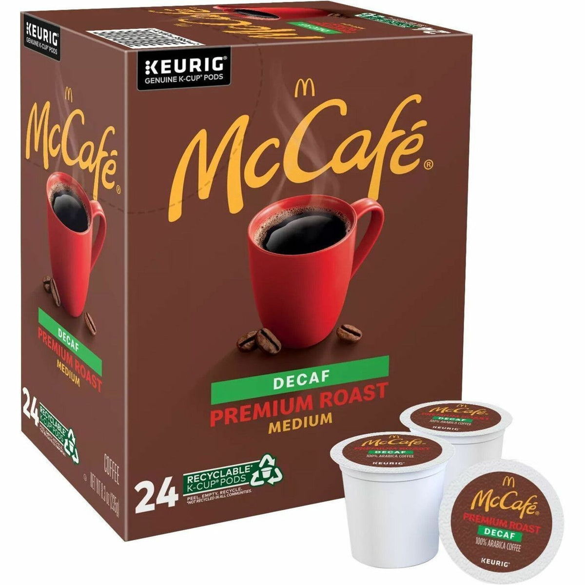 McCafe K-Cup Decaf Premium Roast Coffee - Compatible with Keurig Brewer - Medium - K-Cup - Premium Roast - Decaffeinated