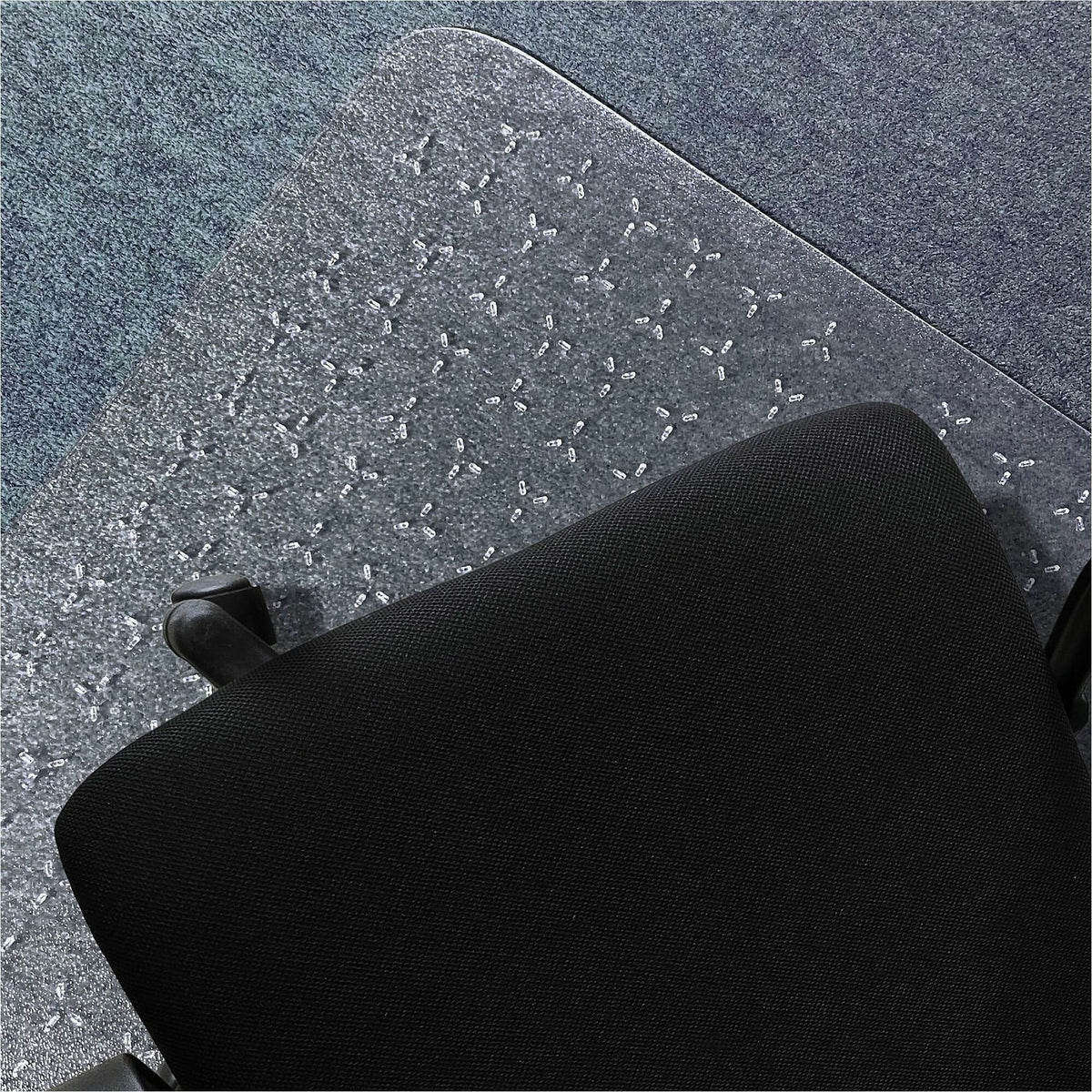 Floortex Cleartex TrYlok Chair Mat - Carpeted Floor, Chair, Indoor, Low Pile - 47" Length x 35" Width - Rectangular - Cl