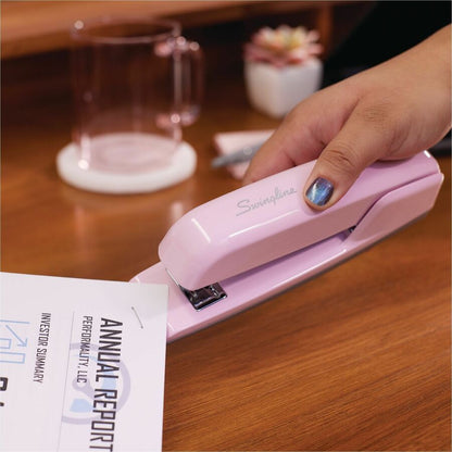 Swingline 747 Business Stapler - Staples Upto 30 Sheet - Blush Pink - Die-cast Metal - 1 Each