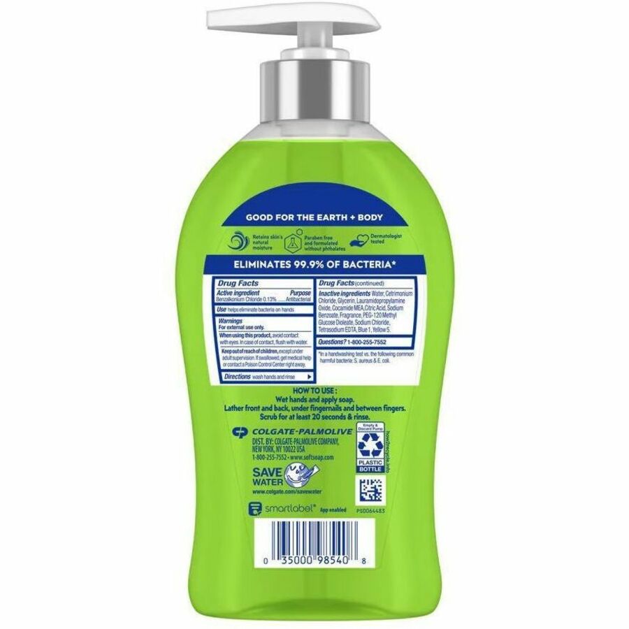 Softsoap Antibacterial Soap Pump - Sparkling Pear Scent - 11.25 fl oz - Pump Bottle Dispenser - Bacteria Remover - Hand,
