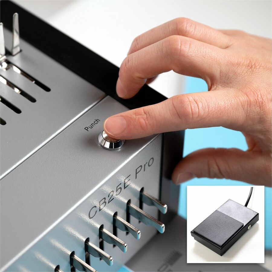 GBC CombBind CB25E Pro Punch/Bind Machine - CombBind - 500 Sheet(s) Bind - 25 Punch - 9.9" Height x 15.4" Width x 13.9" 