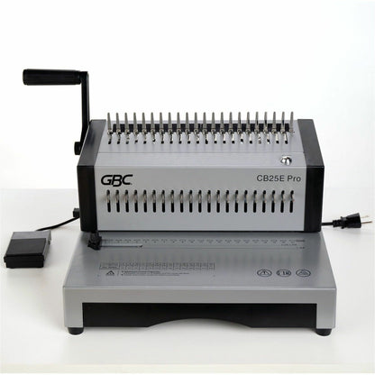 GBC CombBind CB25E Pro Punch/Bind Machine - CombBind - 500 Sheet(s) Bind - 25 Punch - 9.9" Height x 15.4" Width x 13.9" 
