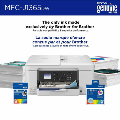 Brother MFCJ1365DW Inkjet Multifunction Printer - Color - Copier/Printer/Scanner - 16 ppm Mono/9 ppm Color Print - 1200 