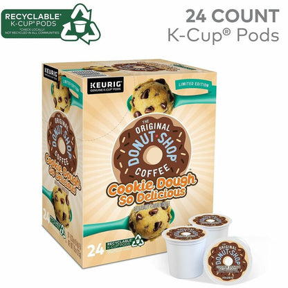 The Original Donut Shop® K-Cup Cookie Dough So Delicious Coffee - Compatible with Keurig Brewer - Light - K-Cup - 4 / Ca