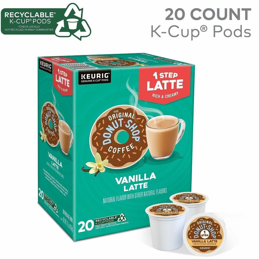 Diedrich K-Cup TODS 1-Step Latte K-Cups - Dark - 20 K-Cup - K-Cup - Columbian, Vanilla - 20 / Box