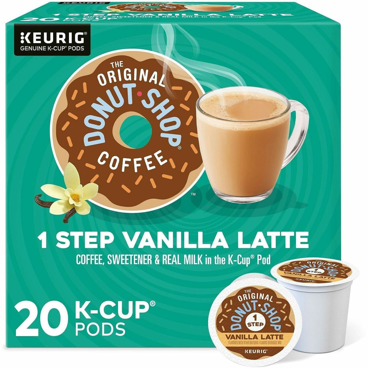 Diedrich K-Cup TODS 1-Step Latte K-Cups - Dark - 20 K-Cup - K-Cup - Columbian, Vanilla - 20 / Box