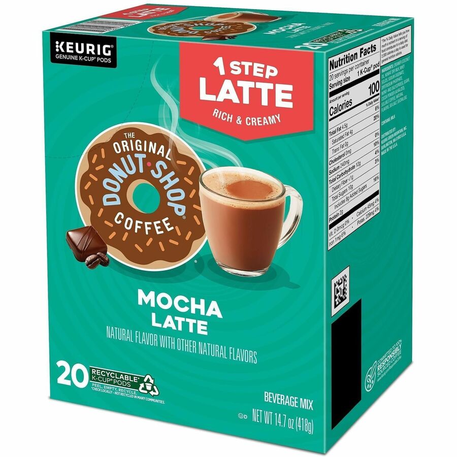 Diedrich K-Cup TODS 1-Step Latte K-Cups - Dark - 20 K-Cup - K-Cup - Columbian, Mocha - Kosher - 20/Box - 4 / Carton