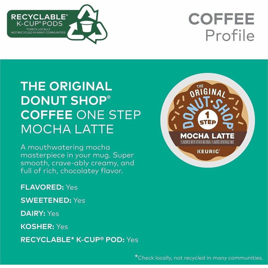 Diedrich K-Cup TODS 1-Step Latte K-Cups - Dark - 20 K-Cup - K-Cup - Columbian, Mocha - Kosher - 20/Box - 4 / Carton