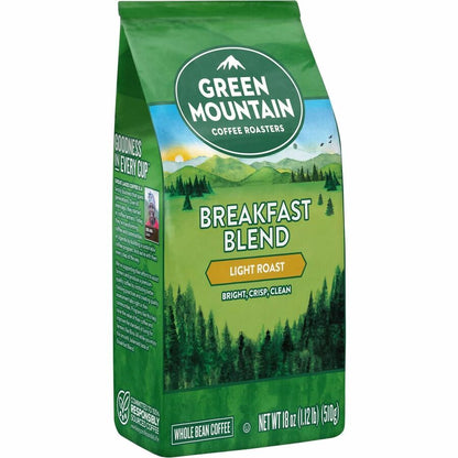 Green Mountain Coffee Roasters® Whole Bean Breakfast Blend Coffee - Compatible with Keurig Brewer - Light - Whole Bean -