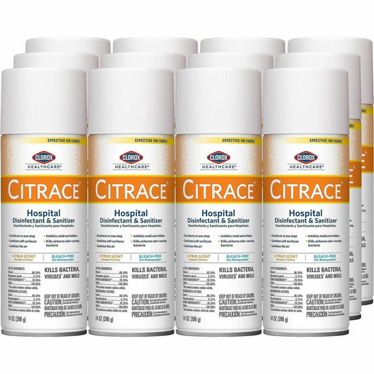 Clorox Healthcare Citrace Hospital Disinfectant and Sanitizer - For Multi Surface, Multipurpose - Ready-To-Use - Aerosol