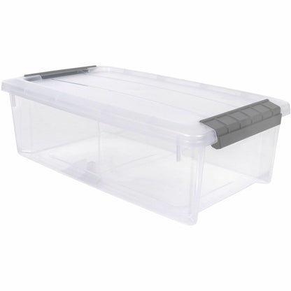 IRIS 6.2 QT Stack-and-Pull Storage Tote - External Dimensions: 14.1" Length x 8.1" Width x 4.6" Height - 1.55 gal - Buck