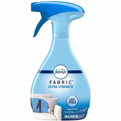 Febreze ExtraStren. FabricRefresh - For Multipurpose - Spray - 14.8 fl oz (0.5 quart) - Original, Clean Scent - 8 / Cart