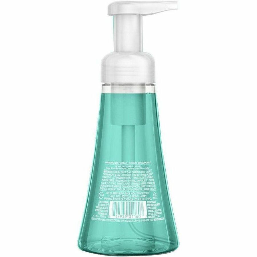 Method Waterfall Foaming Hand Wash - Waterfall Scent - 10 fl oz - Bottle Dispenser - Hand - Blue - 6 / Carton