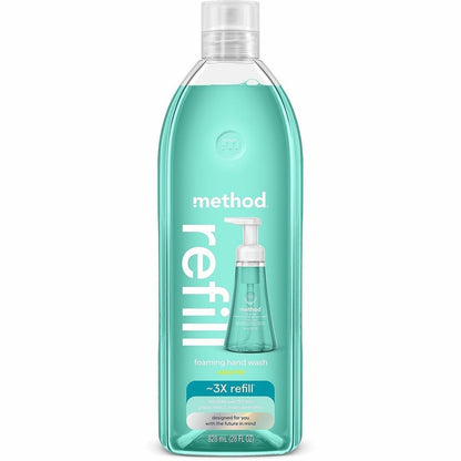 Method Waterfall Foaming Hand Wash Refill - Waterfall Scent - 28 fl oz - Pump Bottle Dispenser - Hand - Blue - 4 / Carto